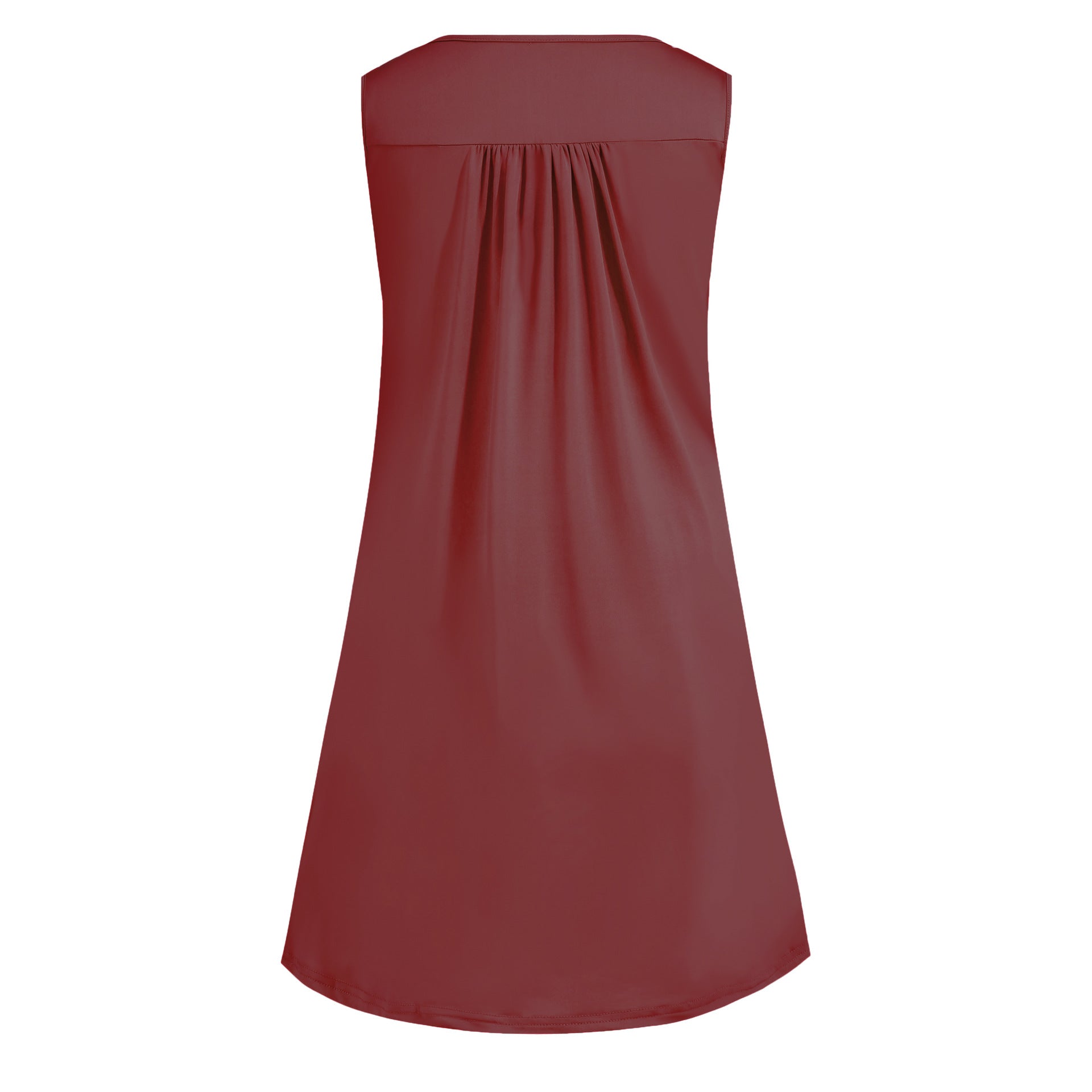 2024 spring and summer pajamas new European and American women's wish Amazon button pleated vest casual sleeveless dress
