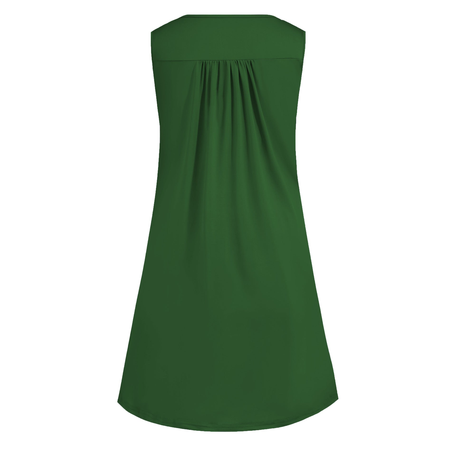2024 spring and summer pajamas new European and American women's wish Amazon button pleated vest casual sleeveless dress