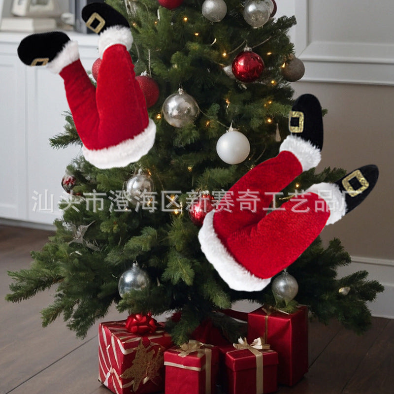 Cross-Border Christmas Tree Decorations, Plush Door Decorations, Santa Claus Elf Leg Inserts, Home Vase Inserts, Christmas Decorations