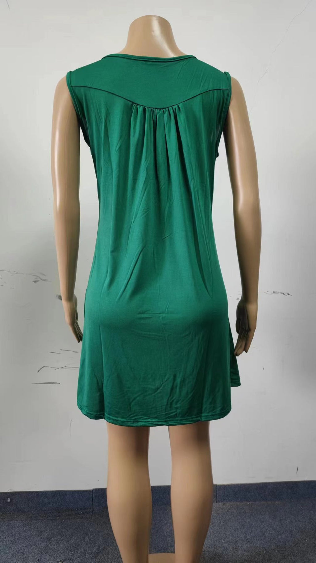 2024 spring and summer pajamas new European and American women's wish Amazon button pleated vest casual sleeveless dress