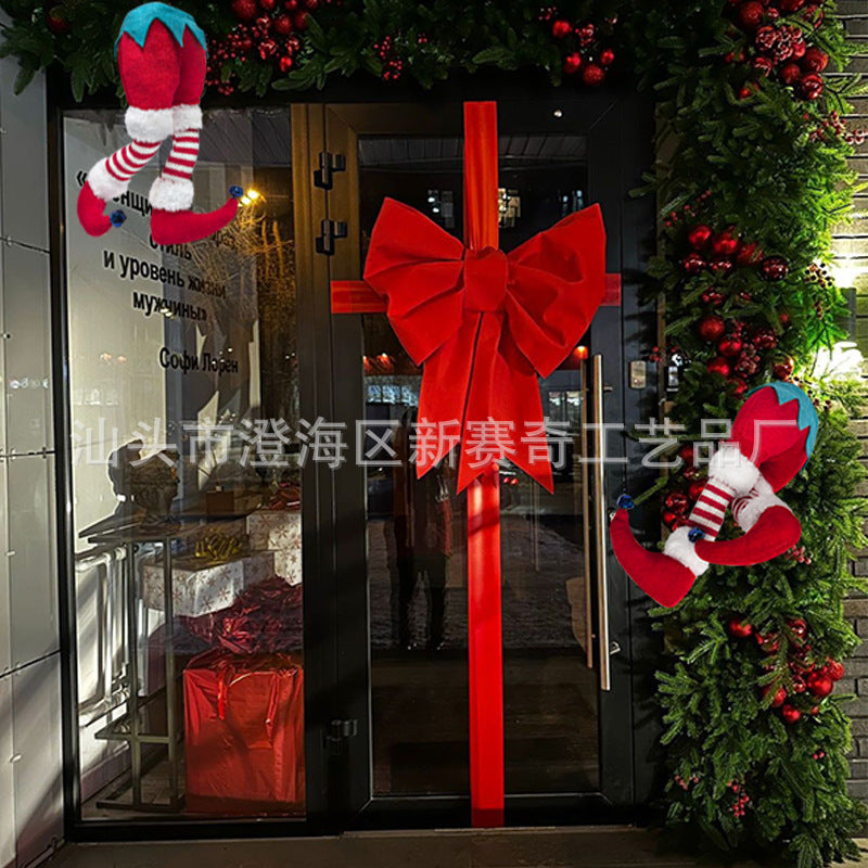 Cross-Border Christmas Tree Decorations, Plush Door Decorations, Santa Claus Elf Leg Inserts, Home Vase Inserts, Christmas Decorations