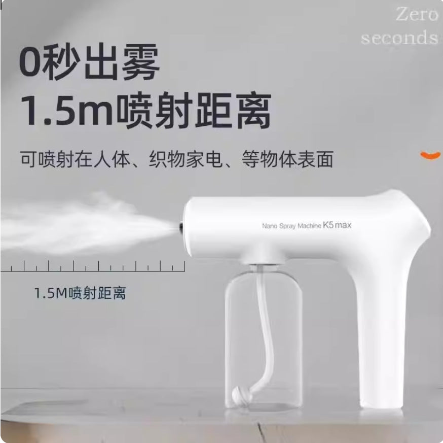 K5Max Nano Spray Gun, 0-Second Mist Generation, Portable Disinfection Device, Alcohol Spray Bottle for Home and Office Use