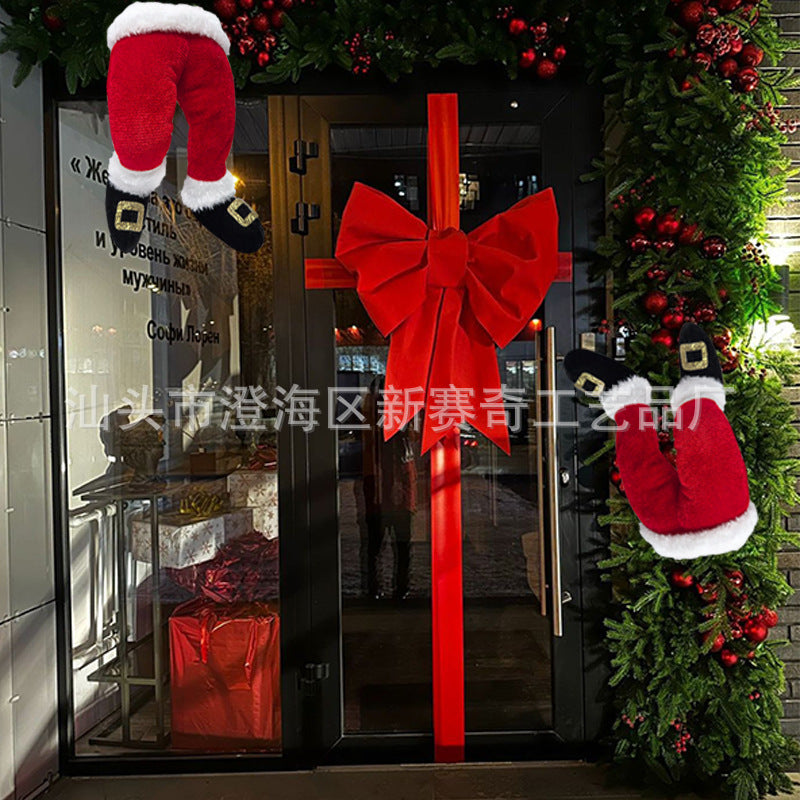 Cross-Border Christmas Tree Decorations, Plush Door Decorations, Santa Claus Elf Leg Inserts, Home Vase Inserts, Christmas Decorations
