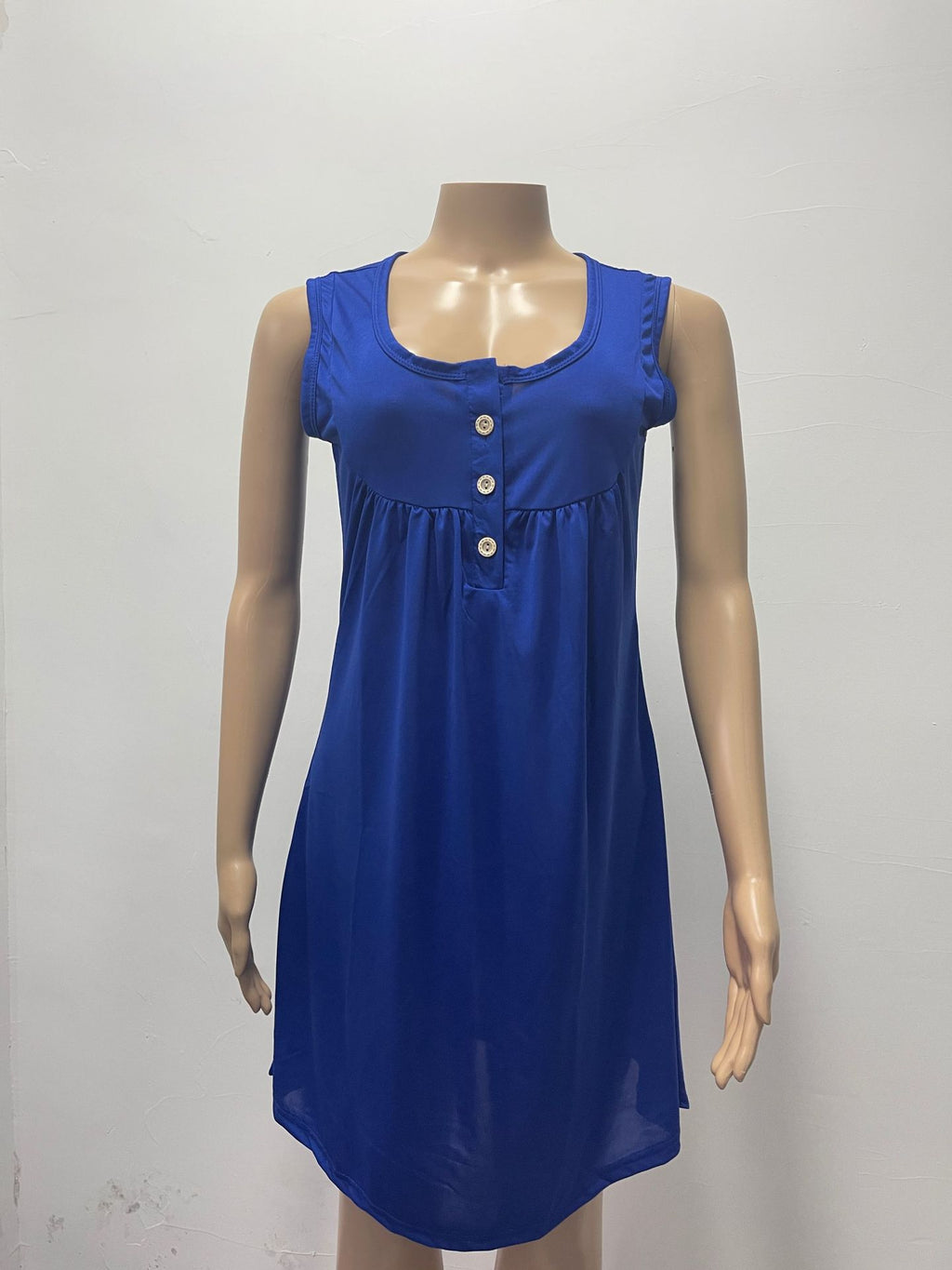 2024 spring and summer pajamas new European and American women's wish Amazon button pleated vest casual sleeveless dress